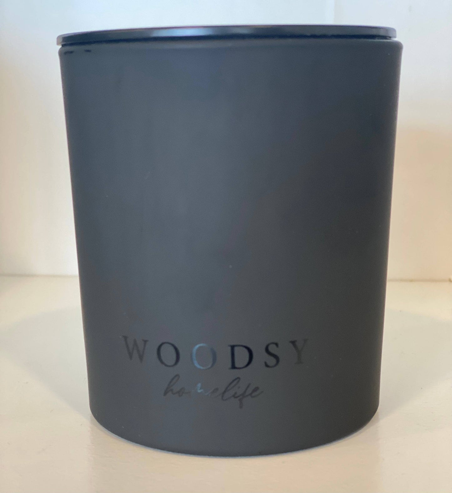 Driftwood & Vetiver l Matte Black Glass