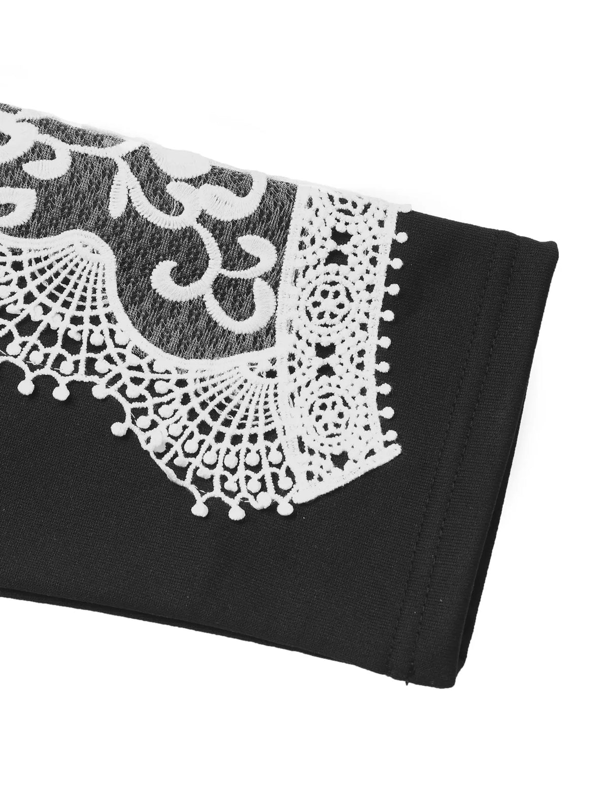 Lace Detail Long Sleeve Sweatshirt