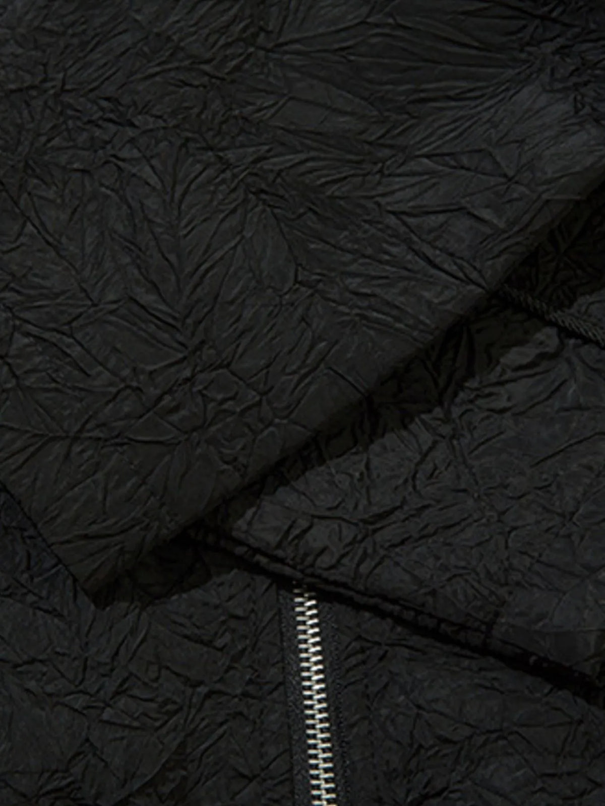 Textured Bomber Collared Neck Zip Up Jacket