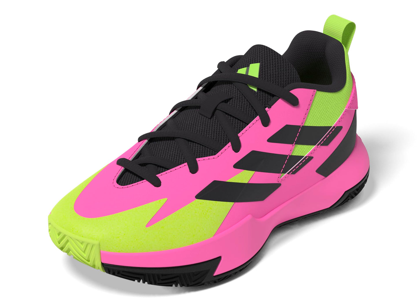 adidas Cross Em Up Select Basketball Sneaker Lucid Pink/Aurora Black/Lucid Lemon 1 US Unisex Little Kid