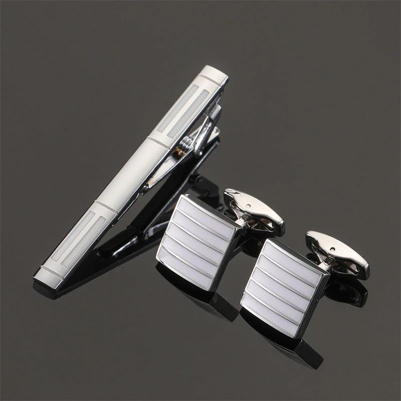 Men's Tie Clip and Cufflinks Set