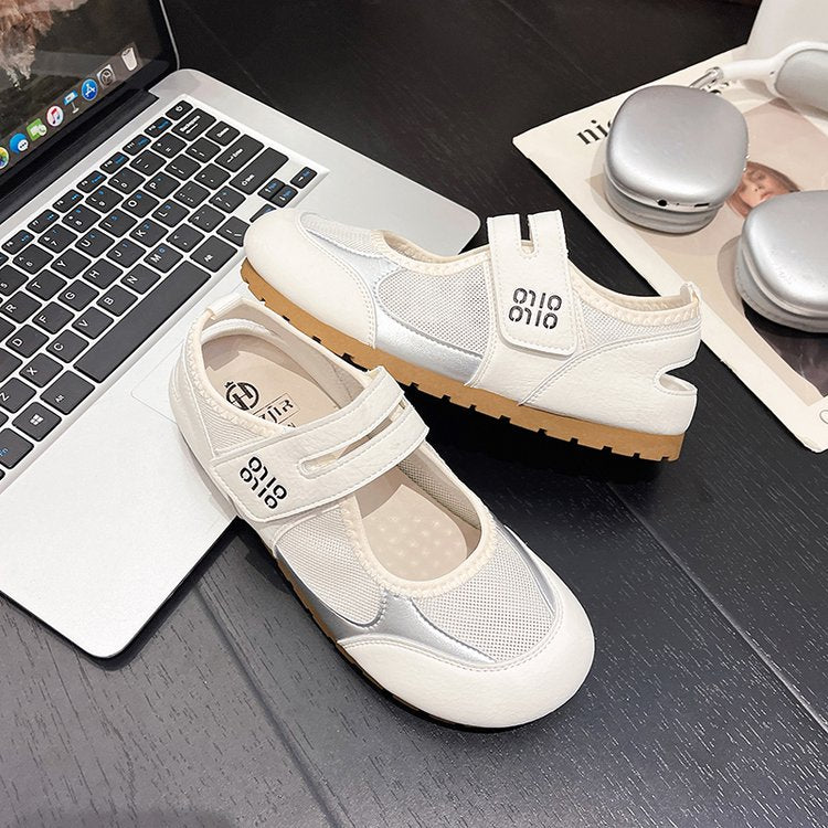 Women Breathable Mesh Roman Sandals, 2026 New Summer Comfort Flat Slip-on Shoes, Versatile Outdoor Flats To Match Dresses