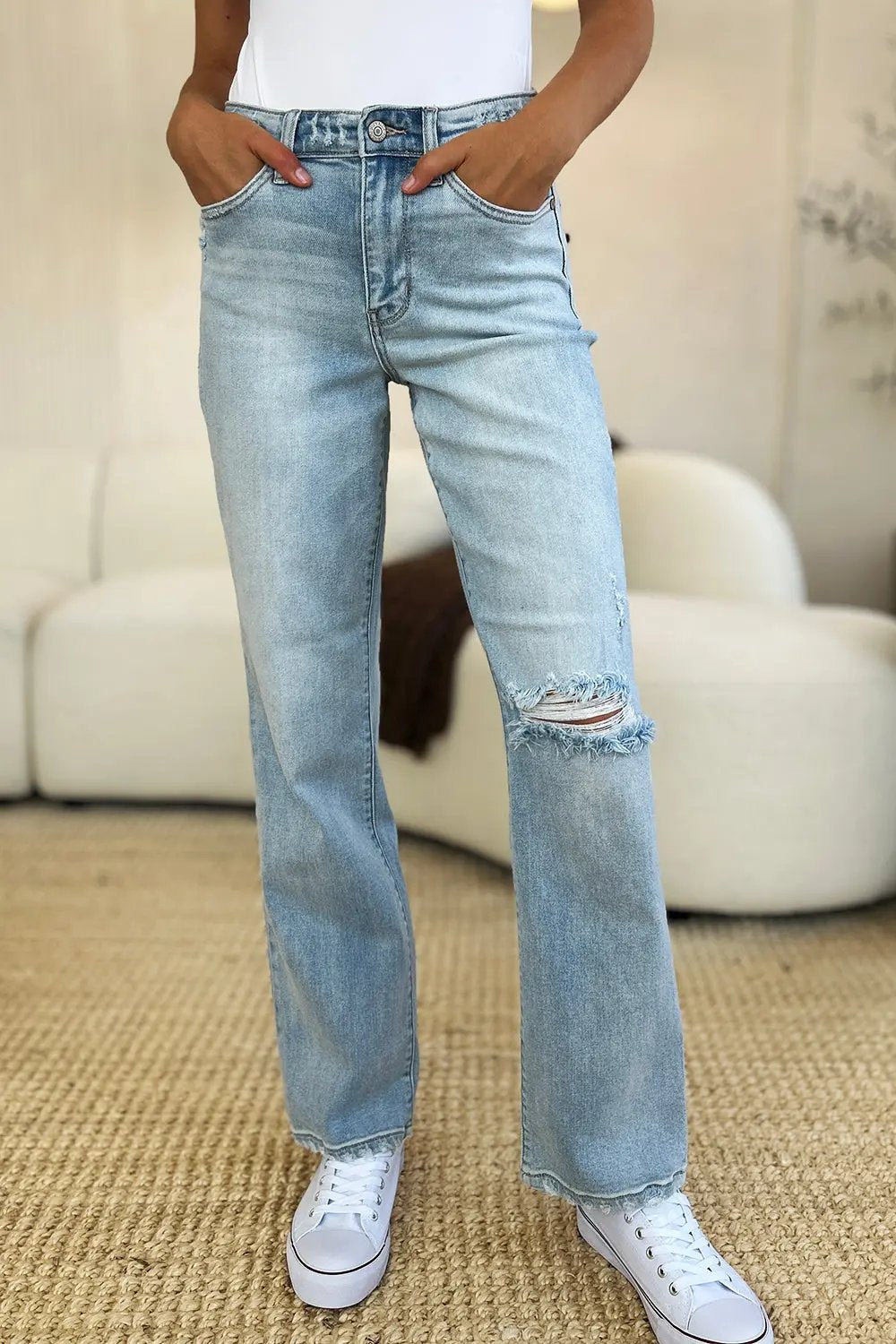 Trendsi High Waist Skinny Jeans With Stretch — Women's Denim