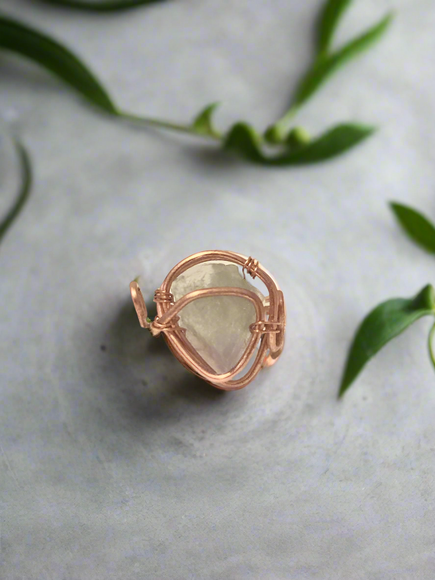 Crystal Wire wrapped ring design #1