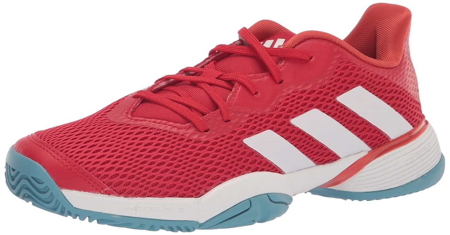 adidas Barricade Tennis Shoe Better Scarlet/White/Preloved Red 4.5 US Unisex Big Kid