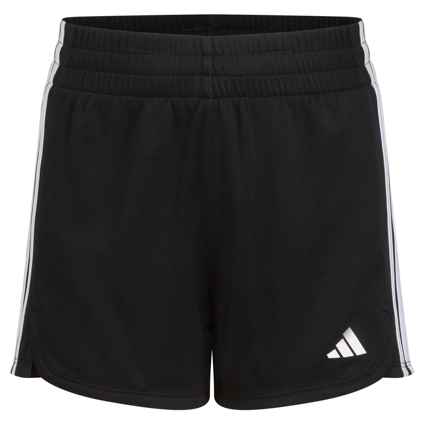 adidas Girls Plus Size 3-Stripes Mesh Shorts Black New