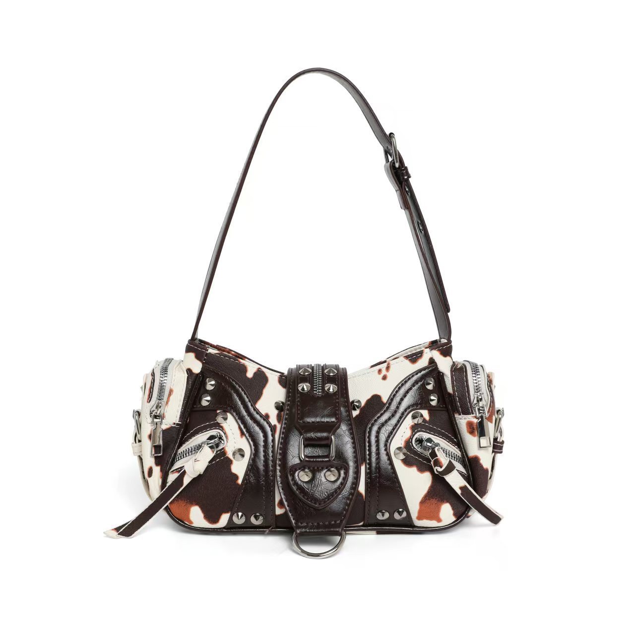 Edgy Y2k-style Single-shoulder Commuter Crossbody Biker Bag