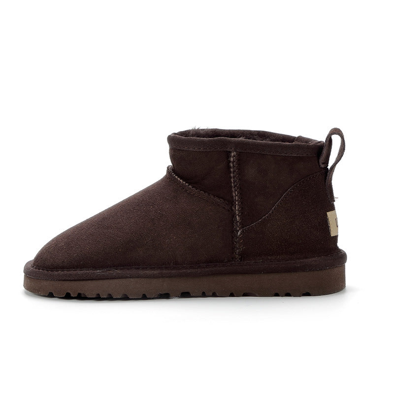 Women's Super Short Sheepskin Snow Boots