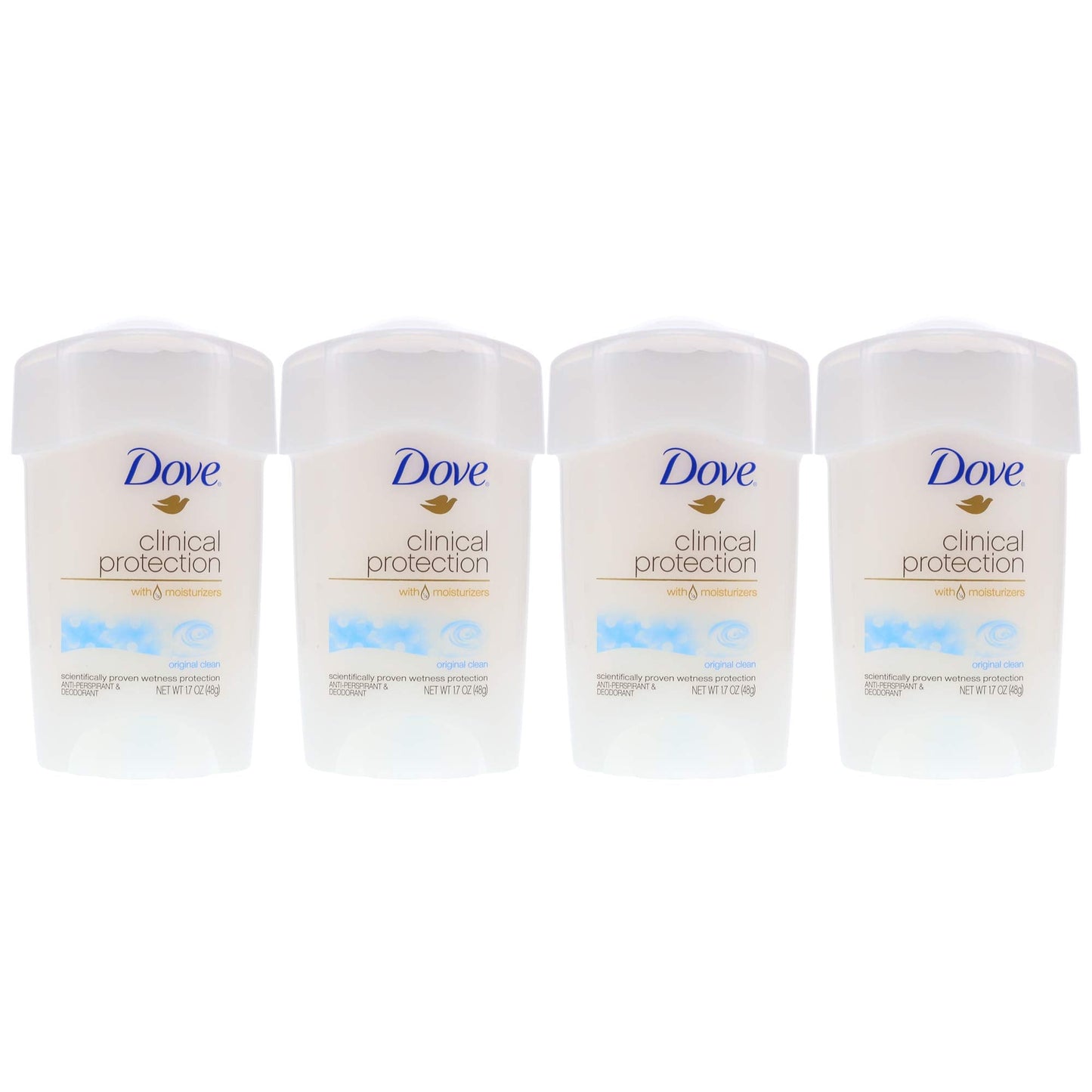 Dove Clinial Protection Deodorant Original Clean 1.7 oz (4 Pack) (Bundle)