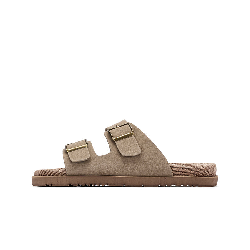Hemp Rope High Massage Mid-bottom Home Casual Slippers