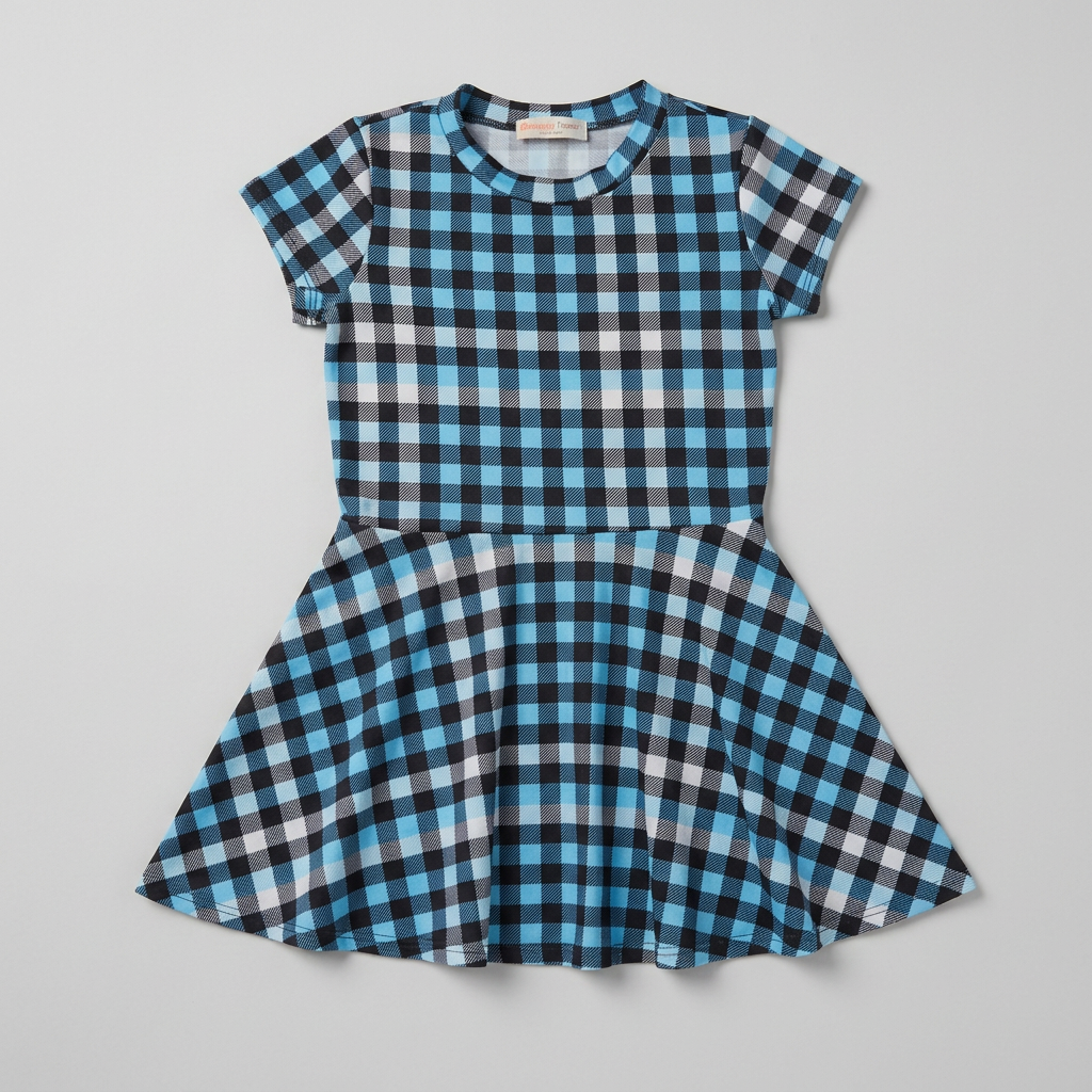 Tweenstyle by Stoopher - Blue Gingham Skater Dress