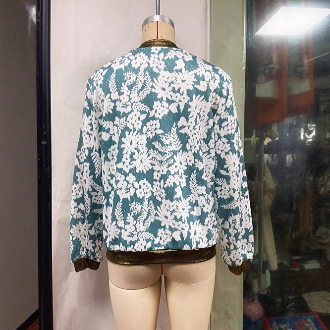Chaqueta informal Entallada Cremallera Estampada Vea la tabla de tallas en "más detalles"