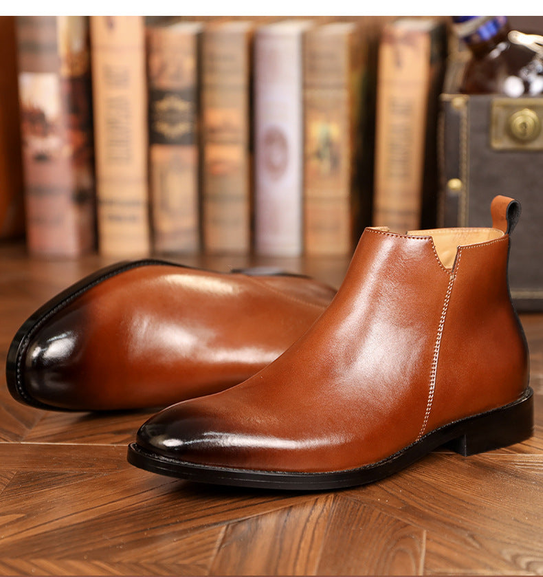 Men's British Style Casual Side Zipper Martin Boots