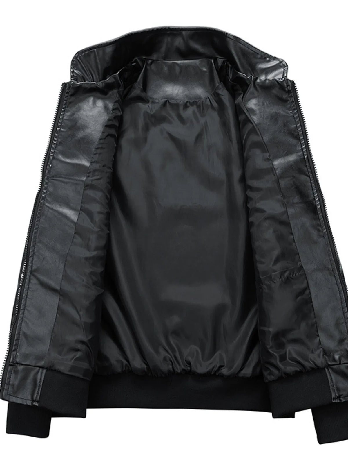 Men's Plus Size Racing-Inspired Zip Up Jacket