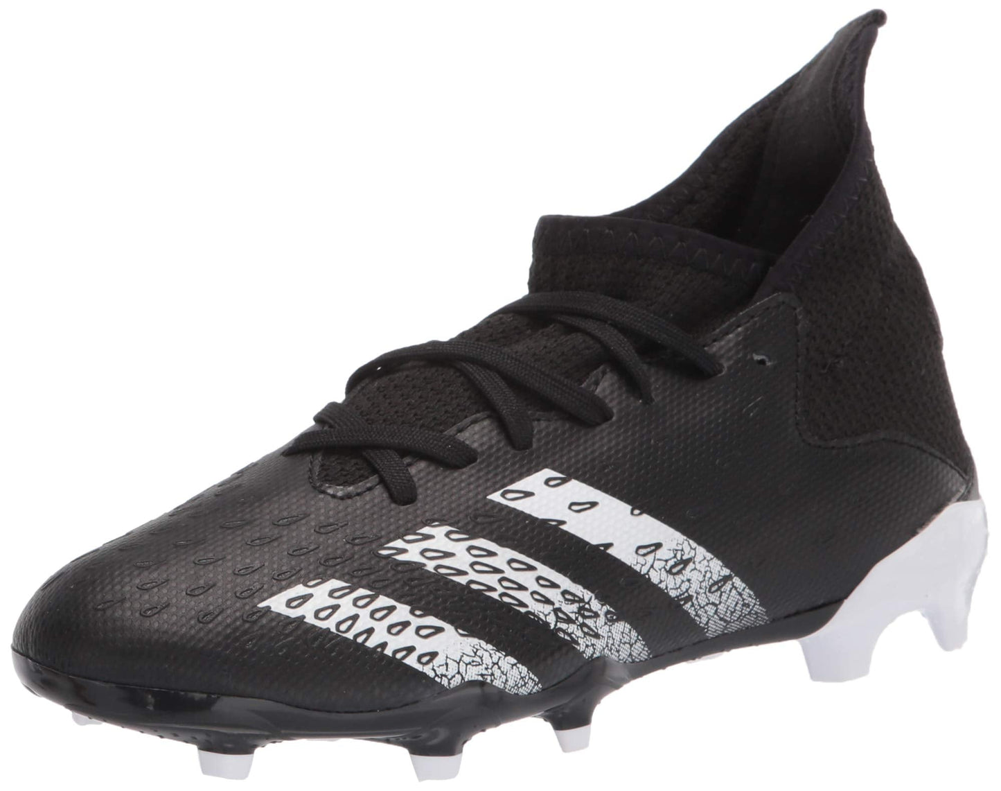 adidas Firm Ground Predator Freak .3 Soccer Shoe (boys) Black/White/Black 12 Little Kid