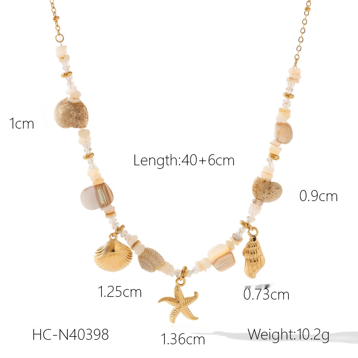 Stainless Steel Conch Starfish Shell Jewelry For Women