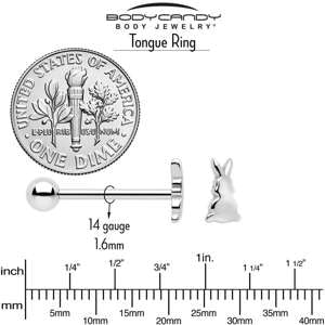 Bunny Rabbit Easter Barbell Tongue Ring