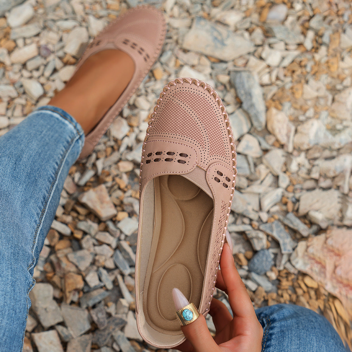 Women's Suture Laser Flat Loafers