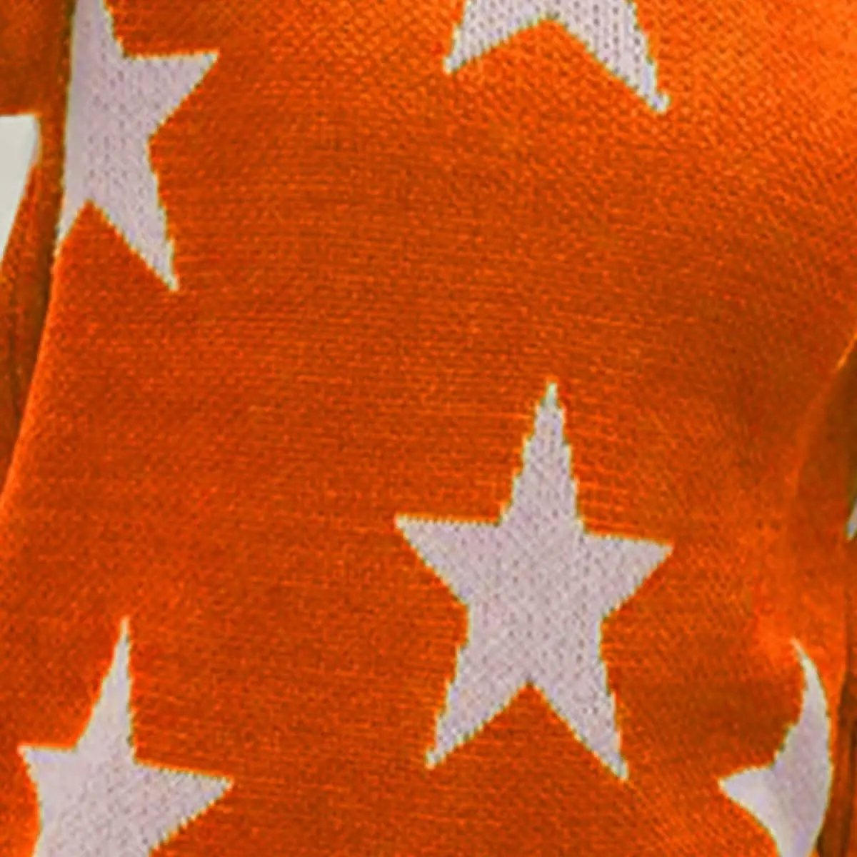 Trendsi Star Print Acrylic Knit Pullover Sweater