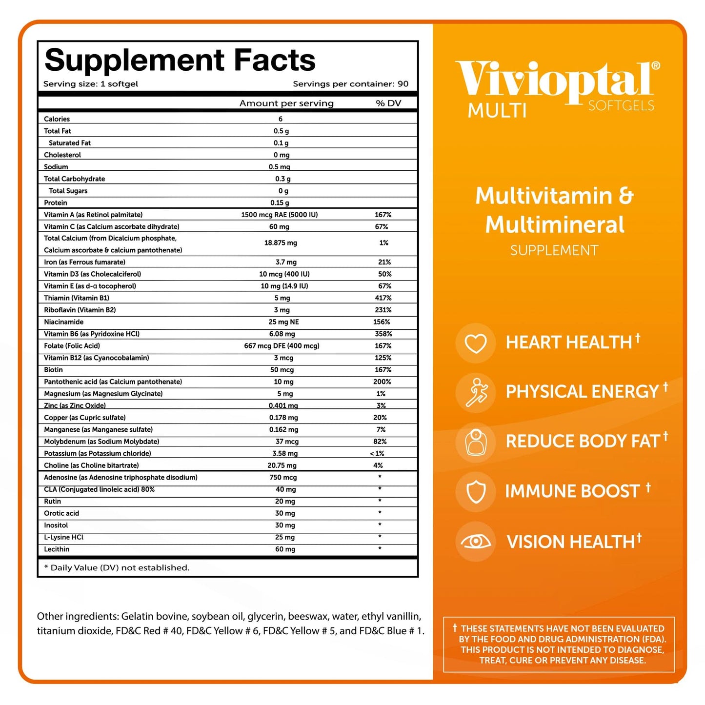 Vivioptal MULTI Multivitamin & Multimineral Supplement - Softgels