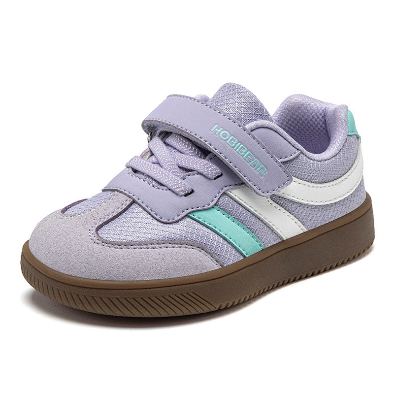 Kids Retro Wide-toe Casual Velcro Sneakers