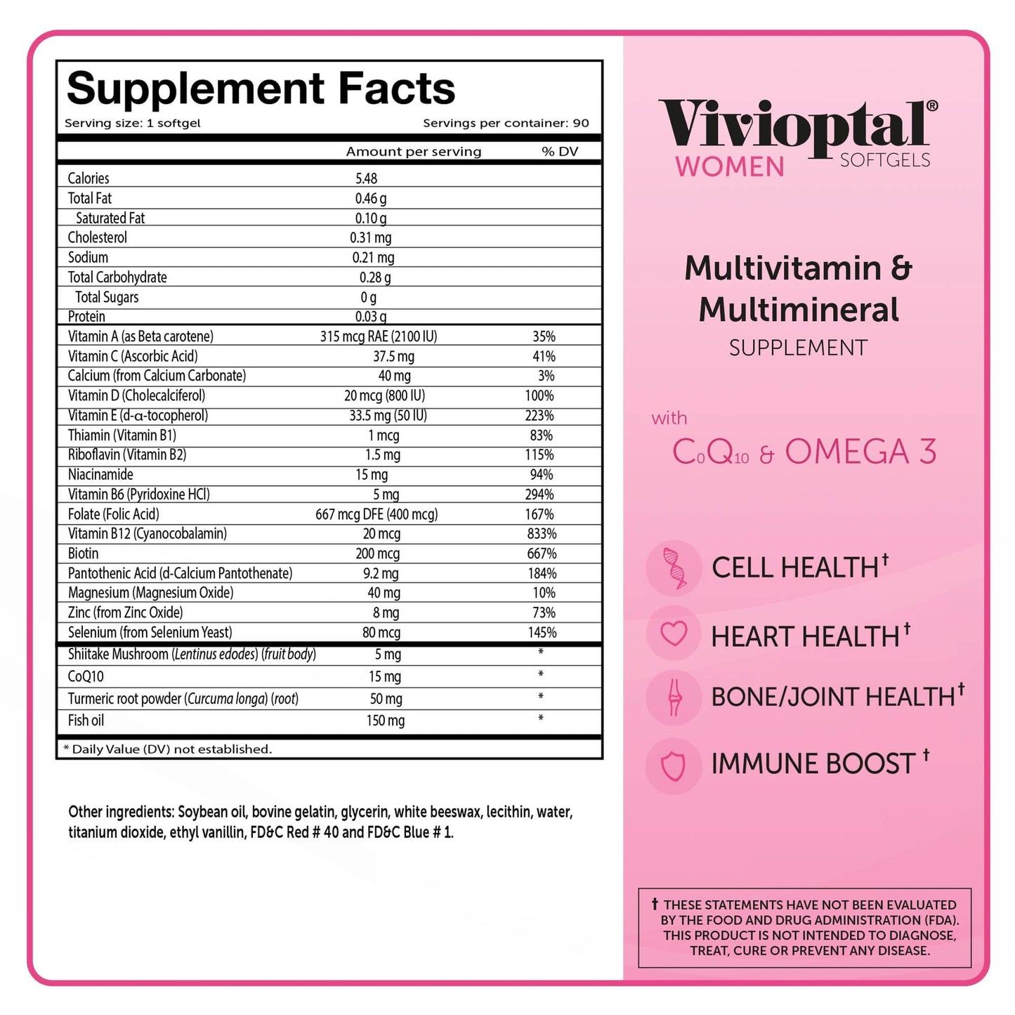 Vivioptal WOMEN Multivitamin & Multimineral Supplement - Softgels