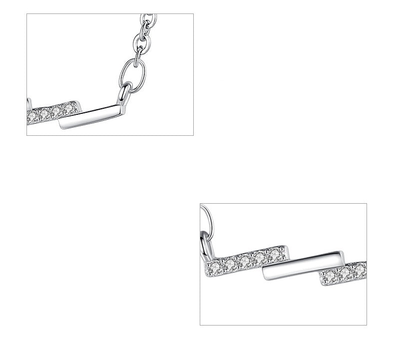 S925 Sterling Silver Wavy Necklace