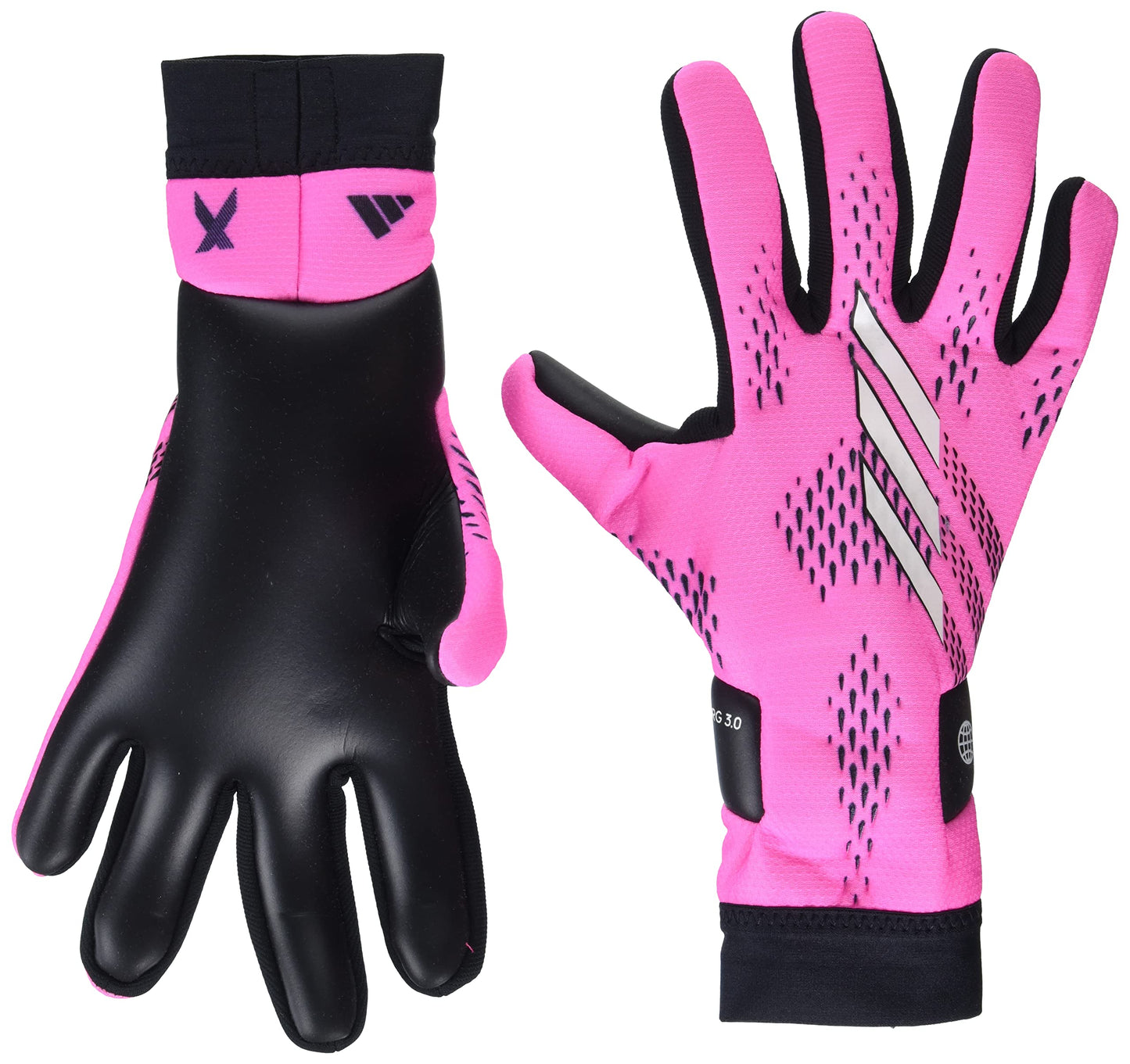 adidas Unisex-Adult X League Goalie Gloves Team Shock Pink/Zero Metallic/Black 10