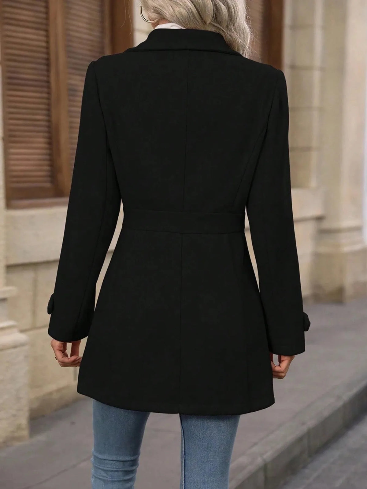 Button Up Long Sleeve Coat