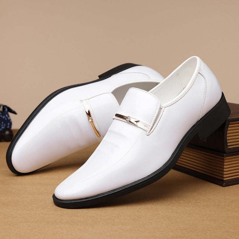 Men's Pointed Patent Leather Shoes