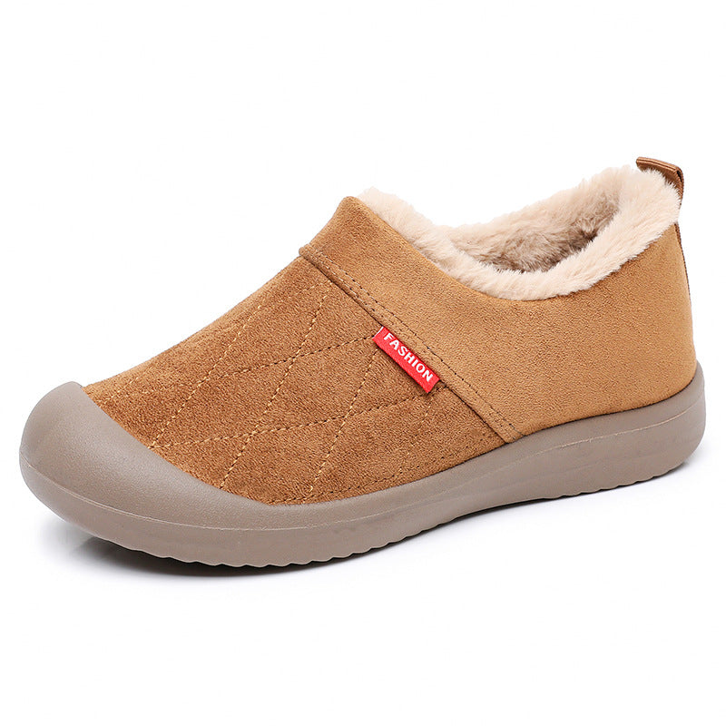 Women's Fleece-lined Thickened Warm Snow Boots With A Soft Sole