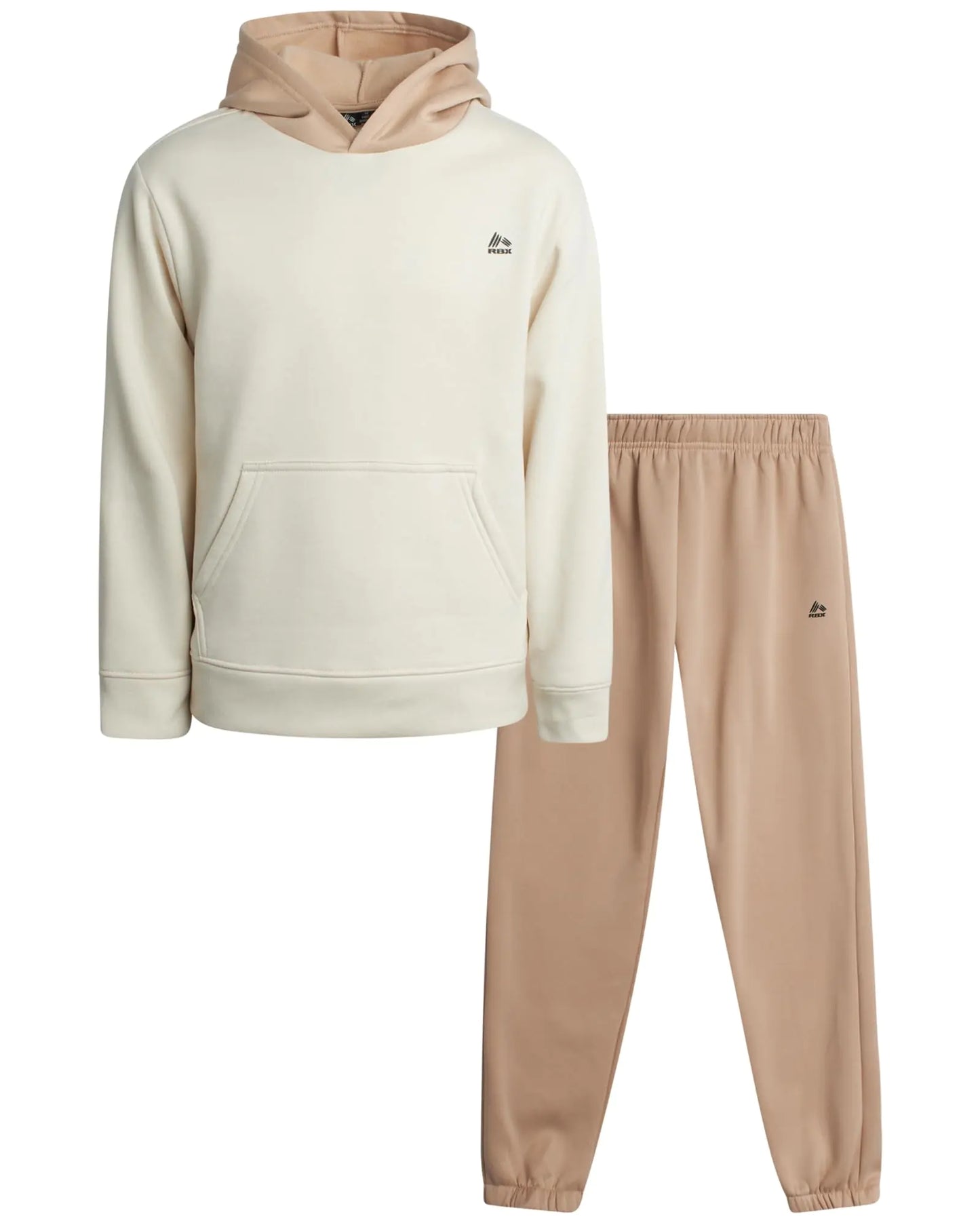 RBX Boys Active Sweatsuit Set - 2 Piece Performance Fleece Pullover Hoodie Sweatshirt and Jogger Sweatpants (Sizes: 2T-12) Size 3T Bone Heather