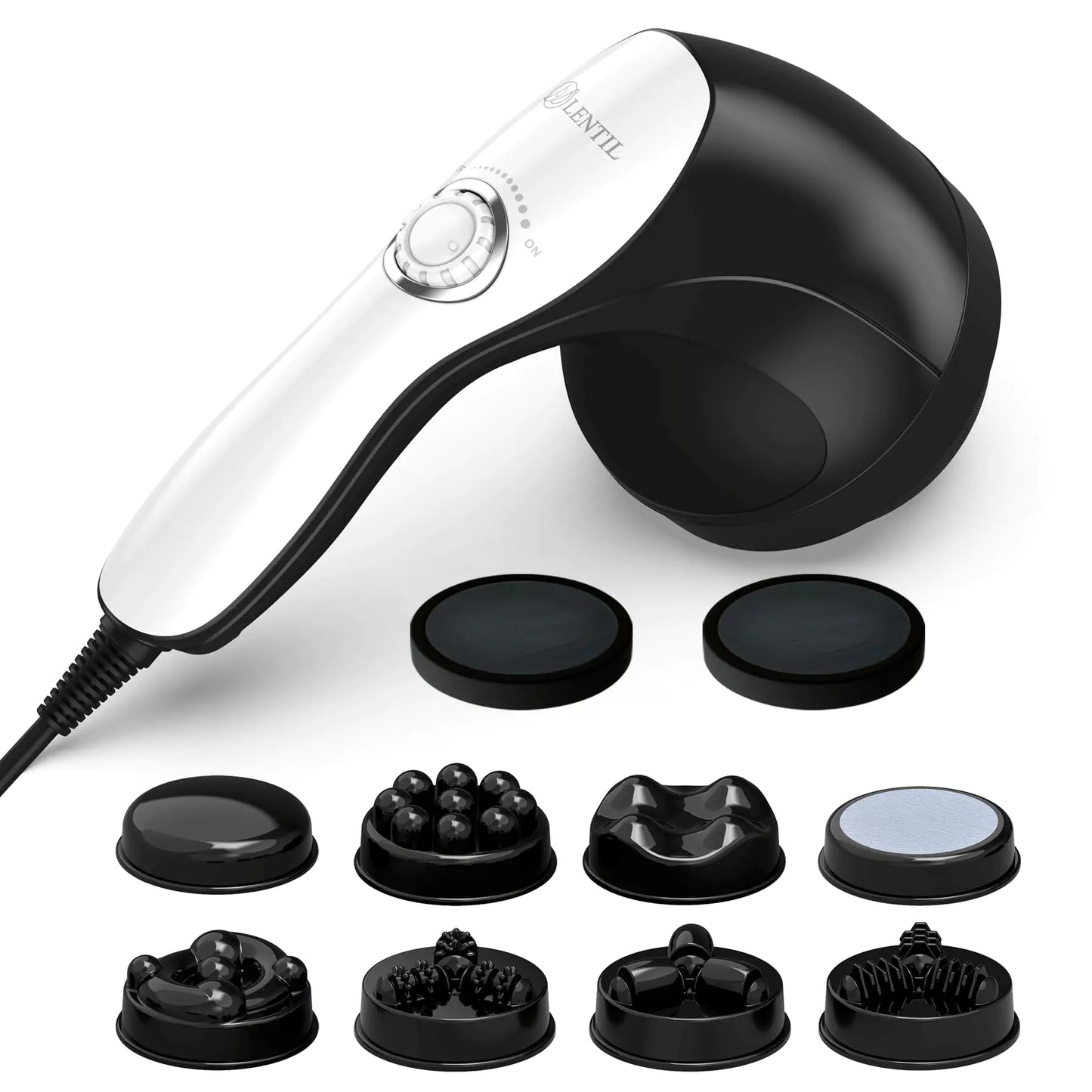 BDLENTIL Cellulite Massager Handheld Body Sculpting Machine Massage Lymphatic Stomach Abdomen Arm Belly Fat with 8 Massage Heads;Suitable in Gym Office Home Travel Ideal Gifts for Women Man