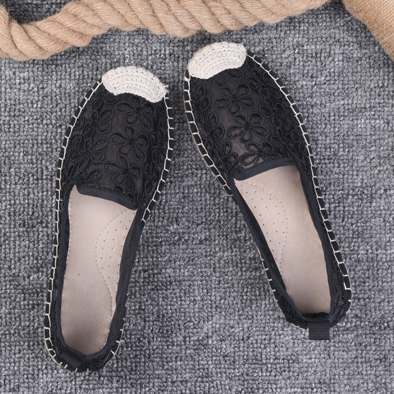 Thin Pumps Linen Fisherman Shoes For Women