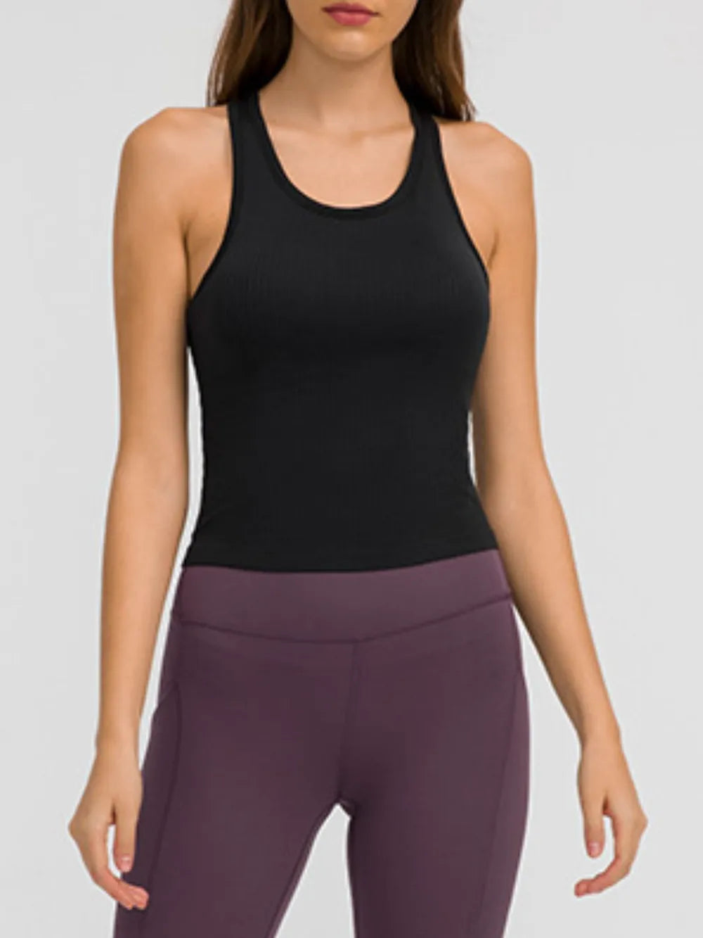 Camiseta sin mangas deportiva Millennia con espalda de nadador y cuello redondo