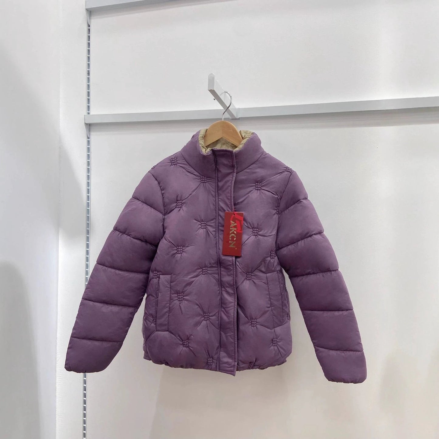 Plus Size Down Cotton Embroidered Warm Coat