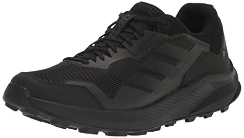 adidas Mens Terrex Trailrider Trail Running Shoe Black/Black/Grey 7