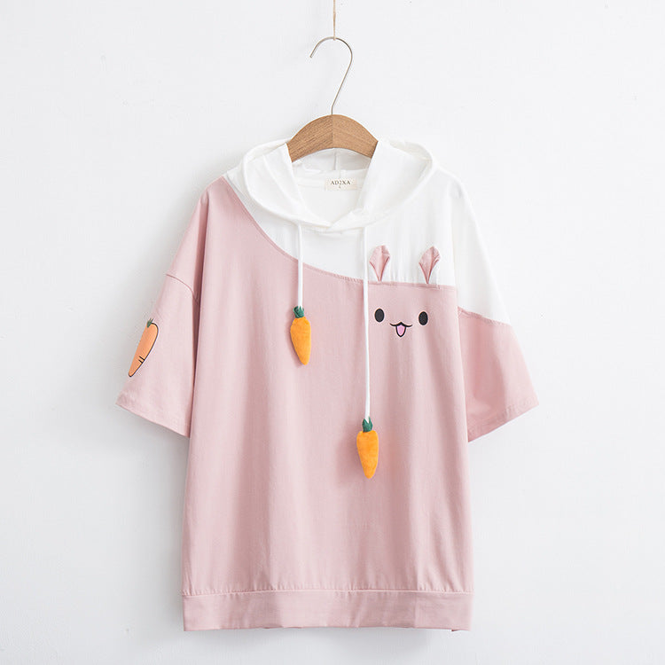Japanese Style 2019 Cute Colorful Rabbit T-Shirt
