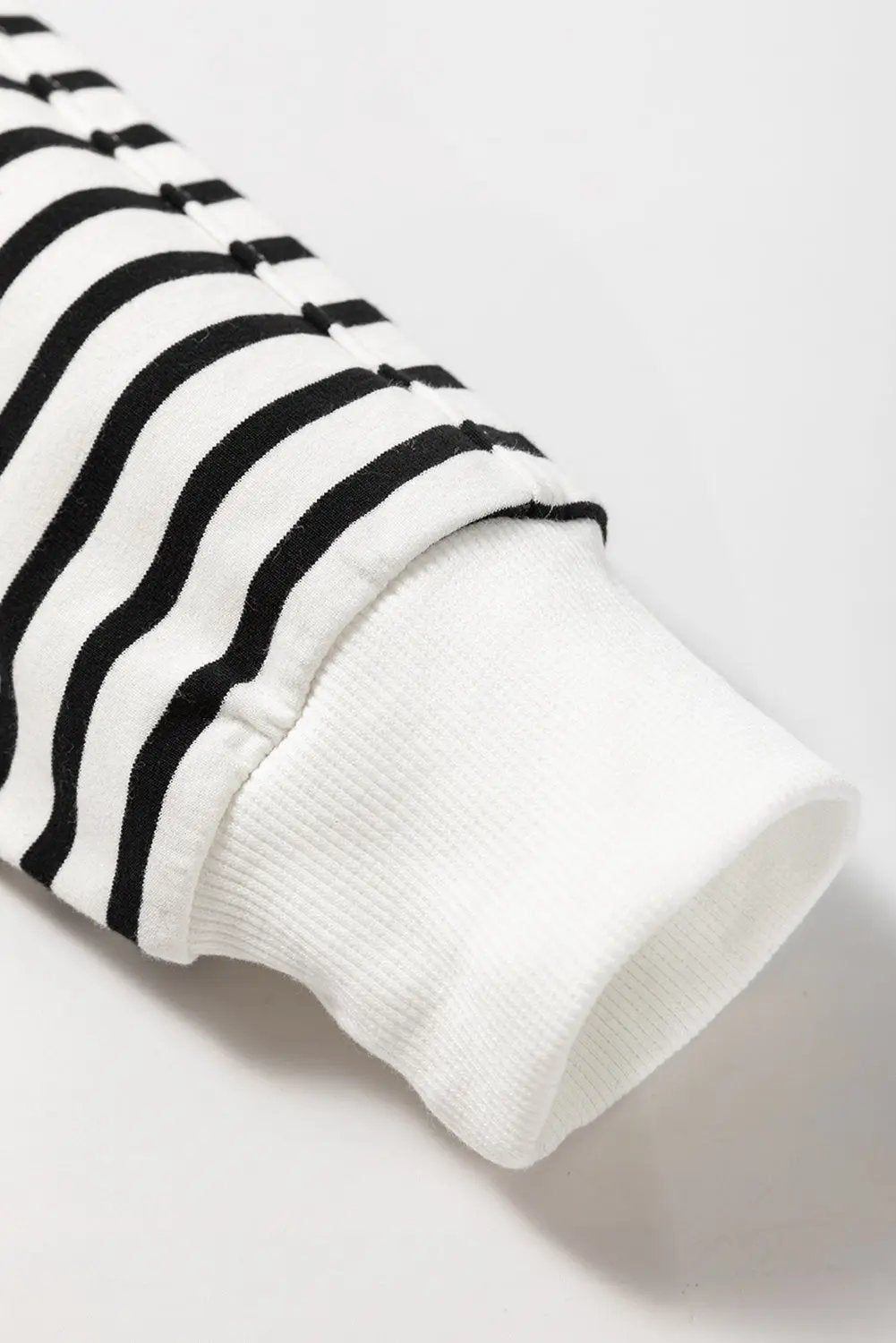 Pants Love Salve Black Stripe Raglan Women's Casual Sweatshirt: Daily Wear + Loose Fit