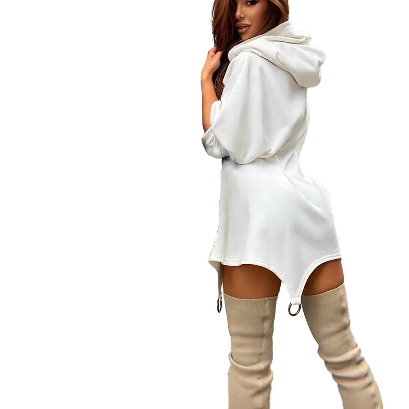 Loose-fitting Hooded Dress for Women's Fashion