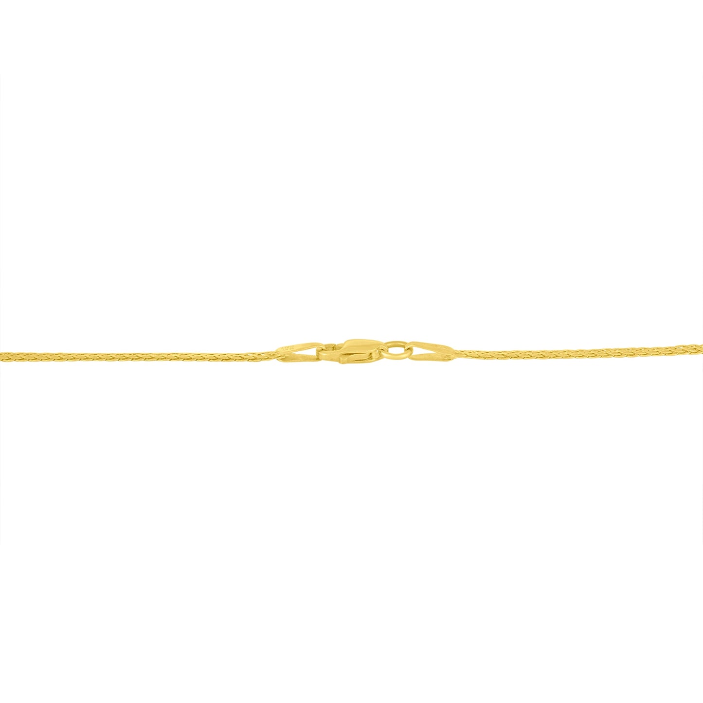 10K Yellow and White Gold 1/2 Cttw Princess Cut Diamond Channel-Set “V†Shape 18" Franco Chain Necklace (H-I Color, SI2-I1 Clarity)