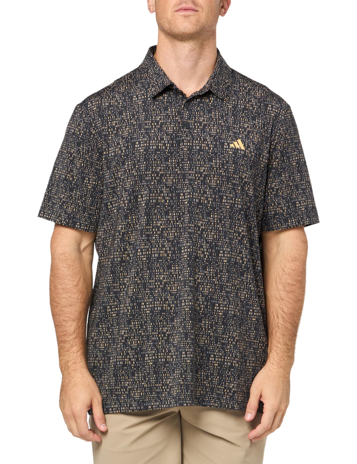 adidas Mens Ultimate365 Power Grid Print Polo Shirt Carbon