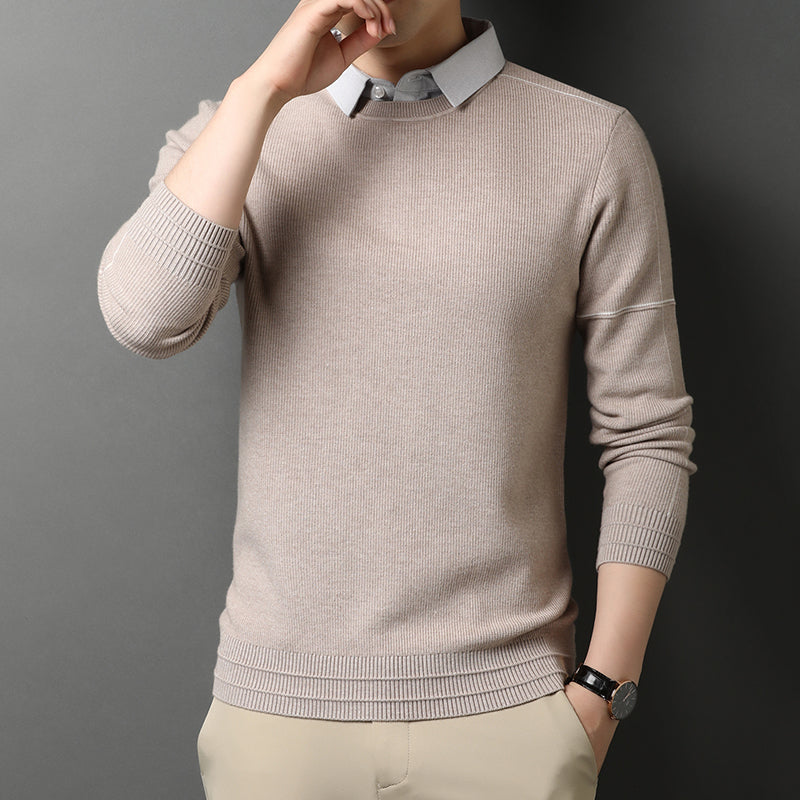 Autumn Two-Piece Business Casual T-Shirt Sweater