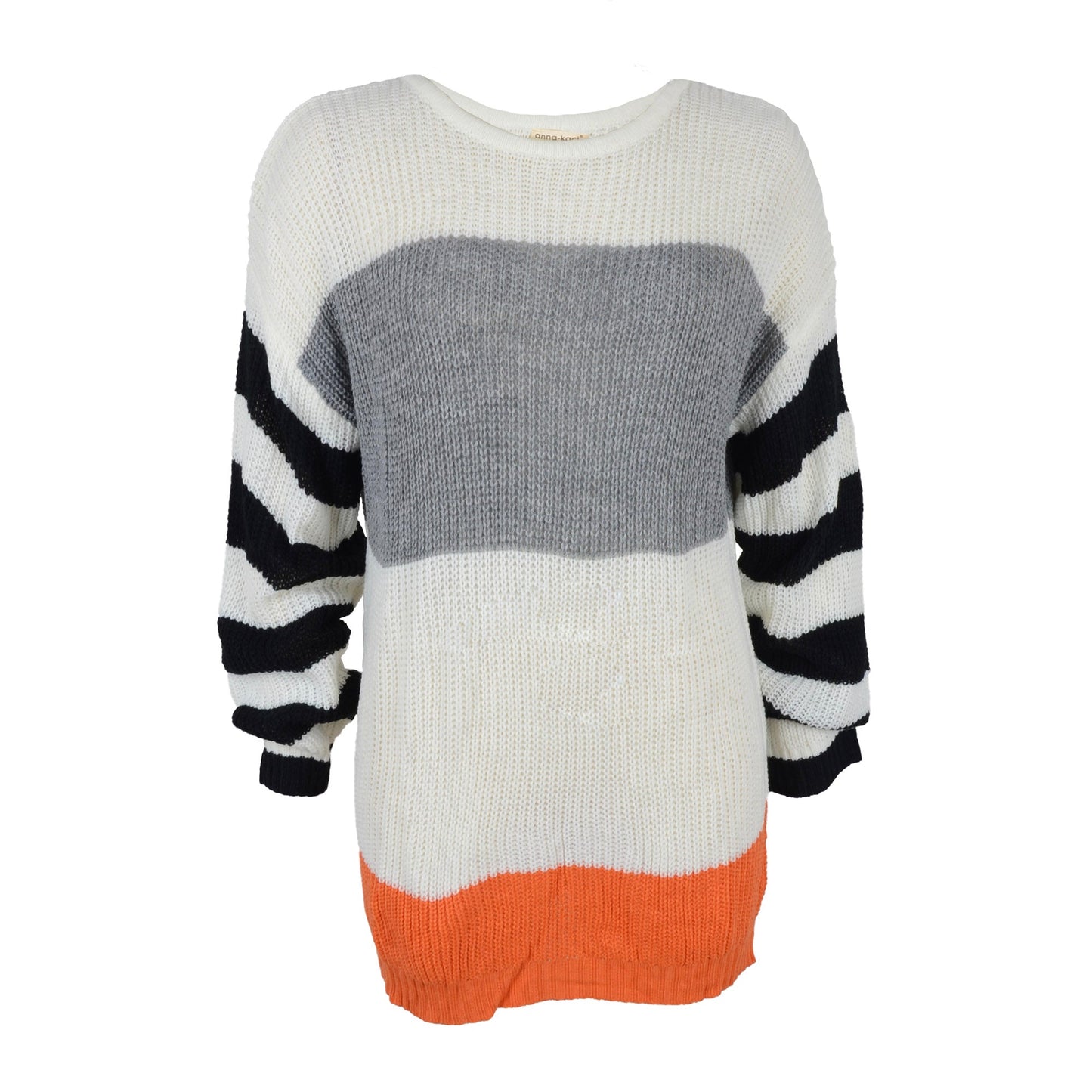 Suéter Oversized de Rayas Mixtas