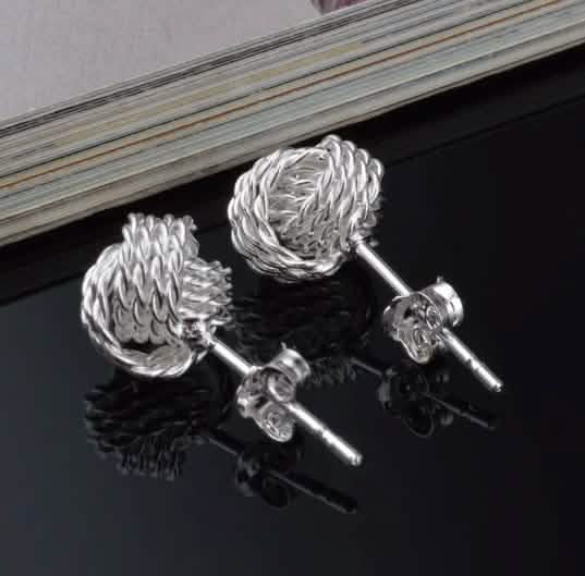 925 Silver Love Nut Stud Earrings