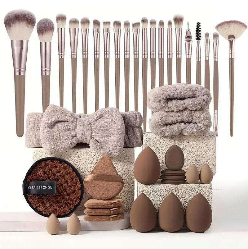 Juego de Herramientas de Maquillaje de 40 Piezas con Esponjas Suaves Beauty Blender