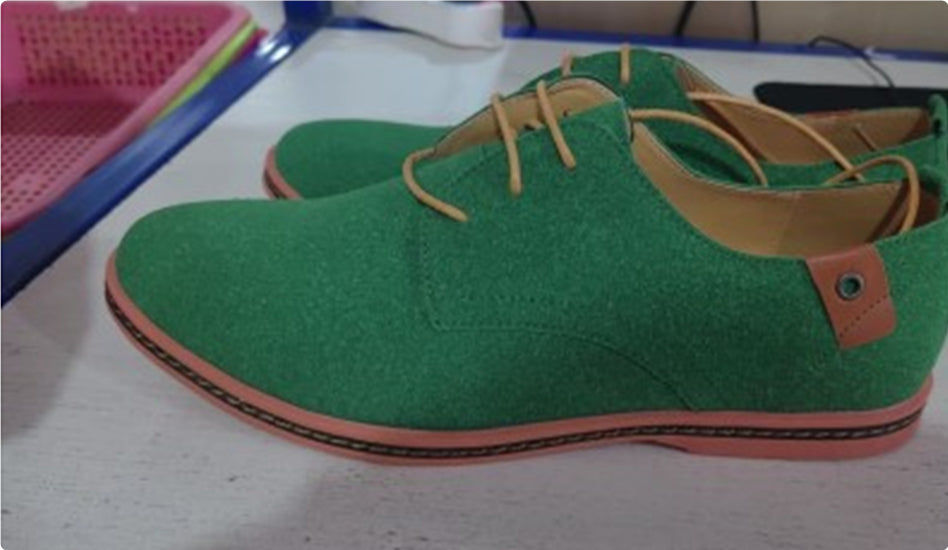 Men's Suede Derby Flats