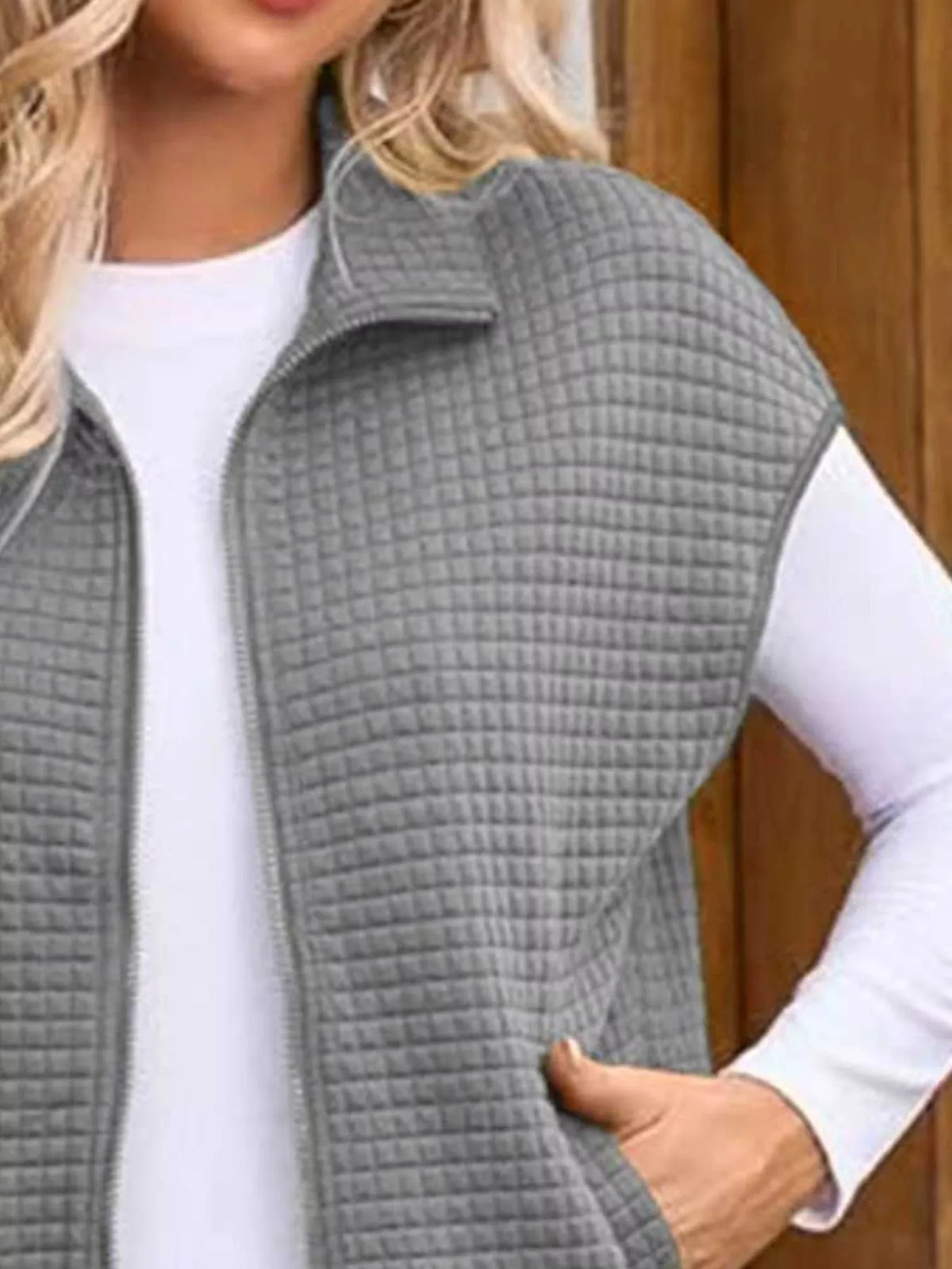 Zip-Up Vest Coat