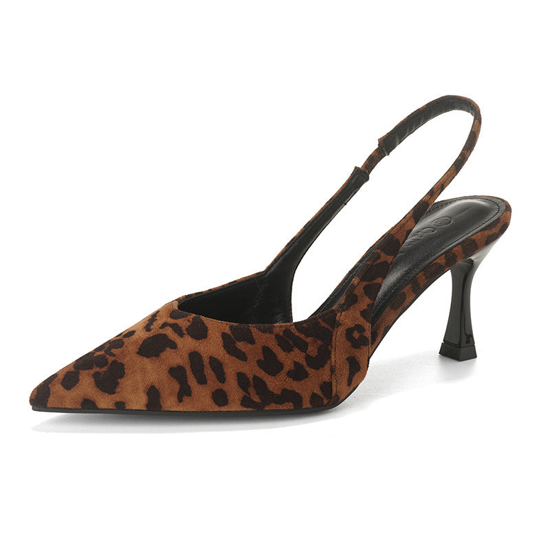 Women's Suede Slingback High-Heel Sandals