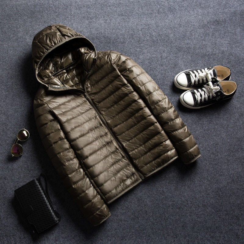 Men's Lightweight Cotton-Padded Jacket with Hood
